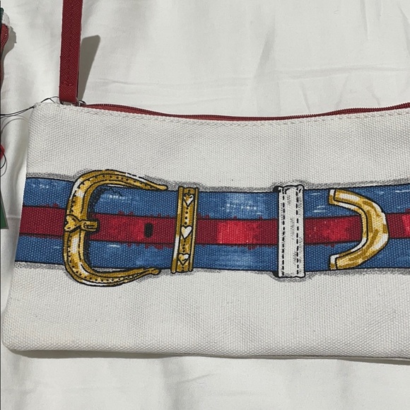 Brighton zip wristlet duo bag white canvas NWT - Picture 2 of 10